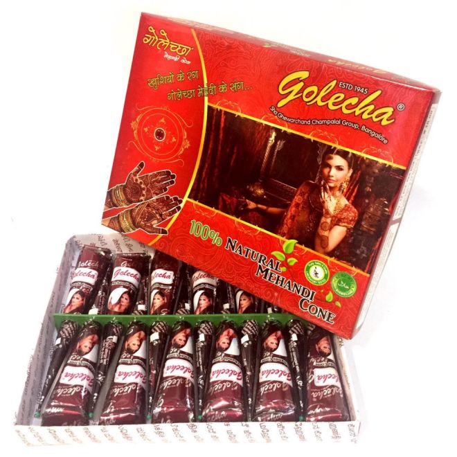 Golecha 100% Natural Henna Kegel (No Mix, No PPD) Rot-Braun