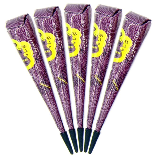 Golecha Special Magic Henna Cones - Clinically tested, No PPD (Violet)