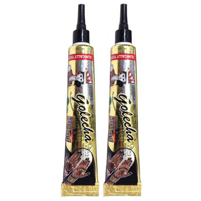 Golecha Henna-Tattoo Tubes - Clinically tested, No PPD (Black)
