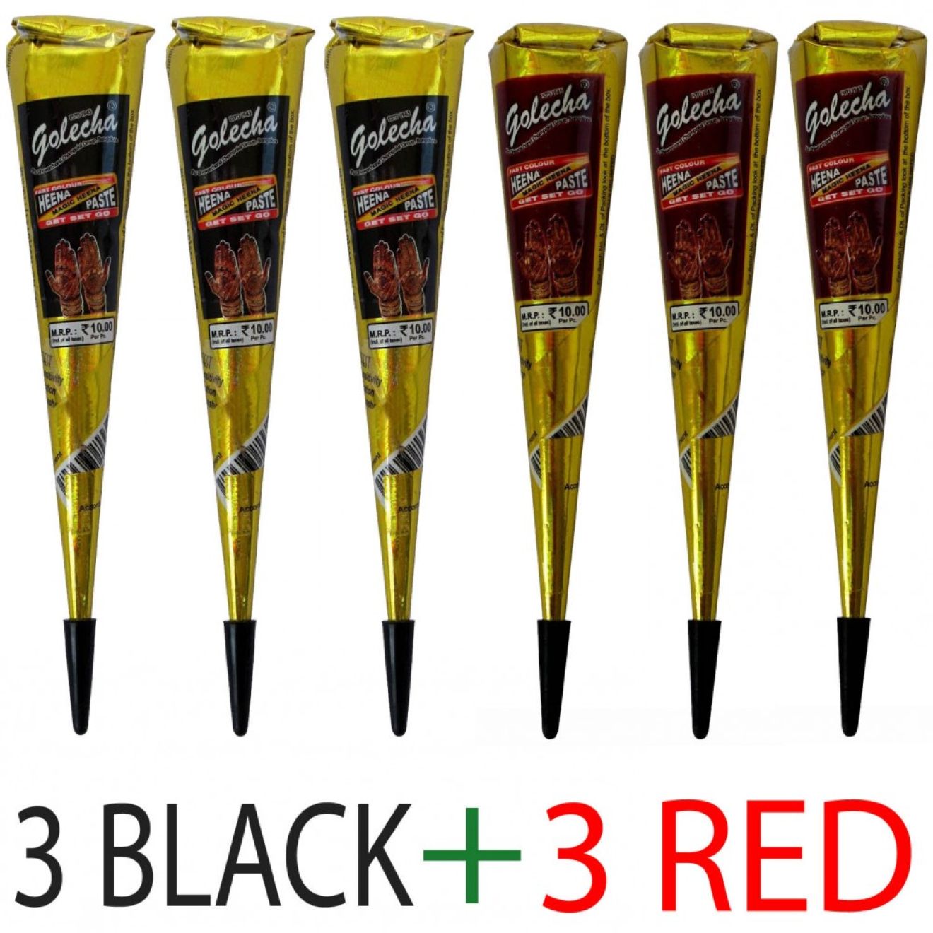 Boîte De 12 Cônes De Henné Noir Golecha - 25g Par Cône - Prix Grossiste, Tarif Dégressif