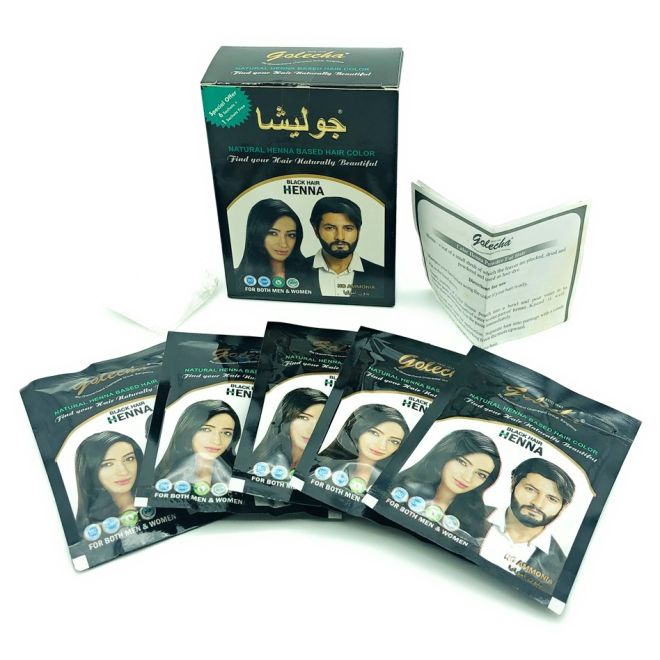 Golecha Natural Henna Hair Color - Black (5x10g)