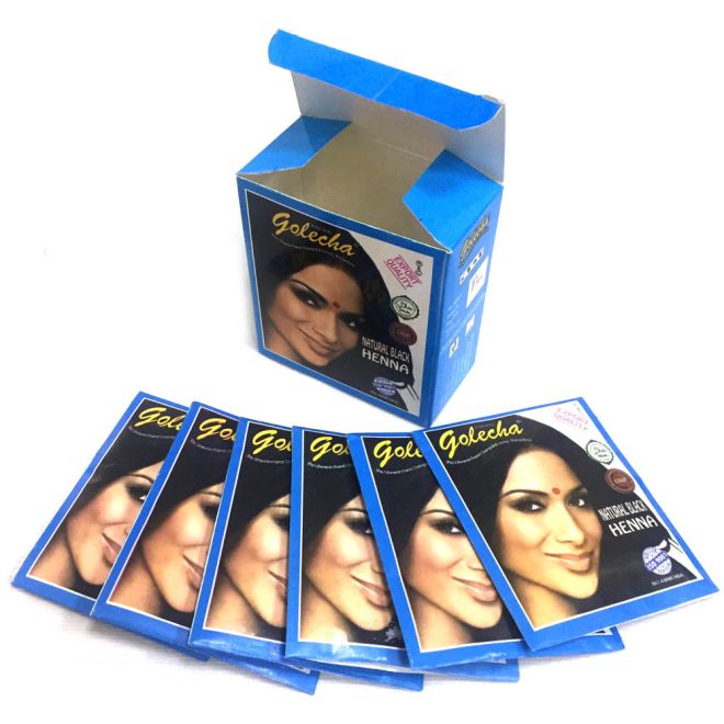 Golecha Natural Henna Hair Color - Black (5x10g)