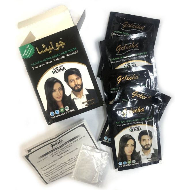 Golecha Natural Henna Hair Color - Black (5x10g)