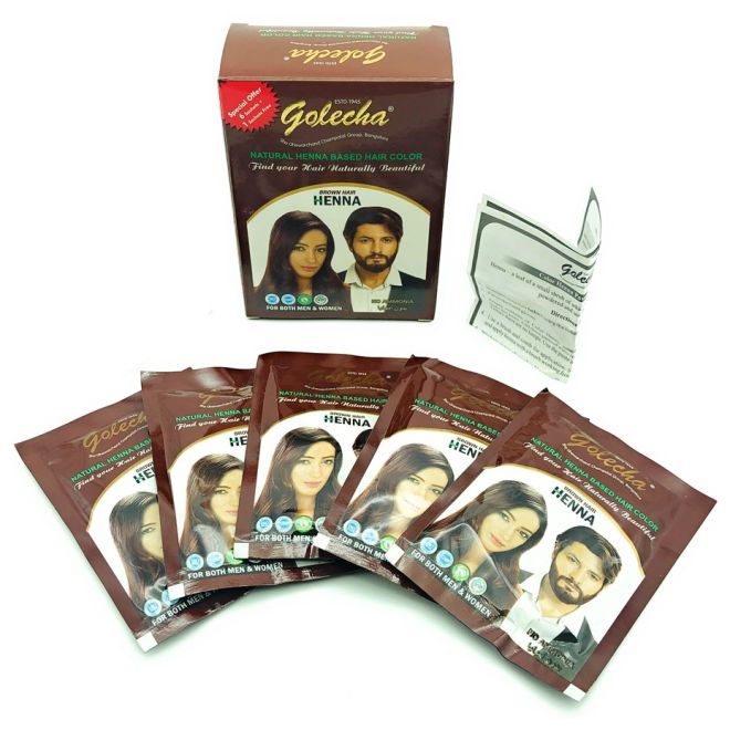 Golecha Natural Henna Hair Color - Brown (5x10g)