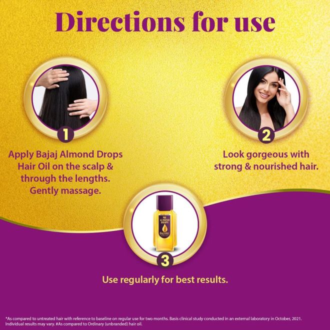 Bajaj Almond Drops Hair Oil (nicht verklebendes Mandel-Haaröl mit Vitamin E)