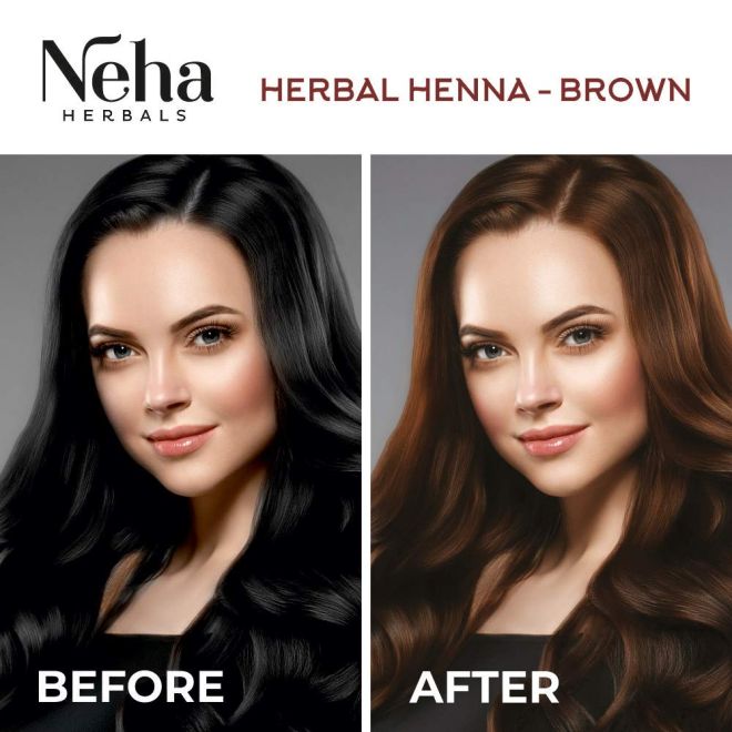 Neha Herbal Henna Hair Color Powder (Brown) 15g
