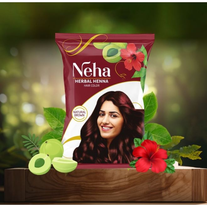 Neha Herbal Henna Hair Color Powder (Brown) 15g