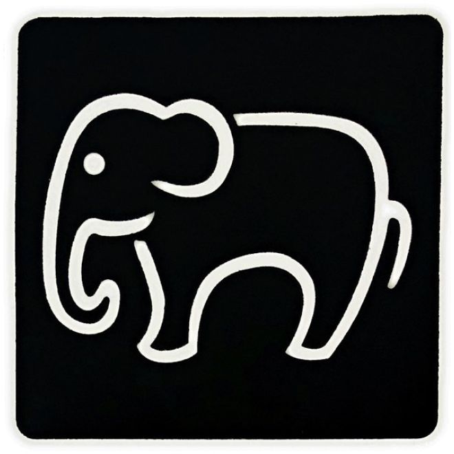Tattoo Schablone - Elefant, selbstklebend & wiederverwendbar (5x5cm)