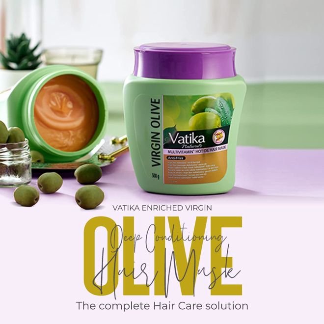 Vatika Virgin Olive Multiivitamin Hair Mask (Anti-Frizz) 500g