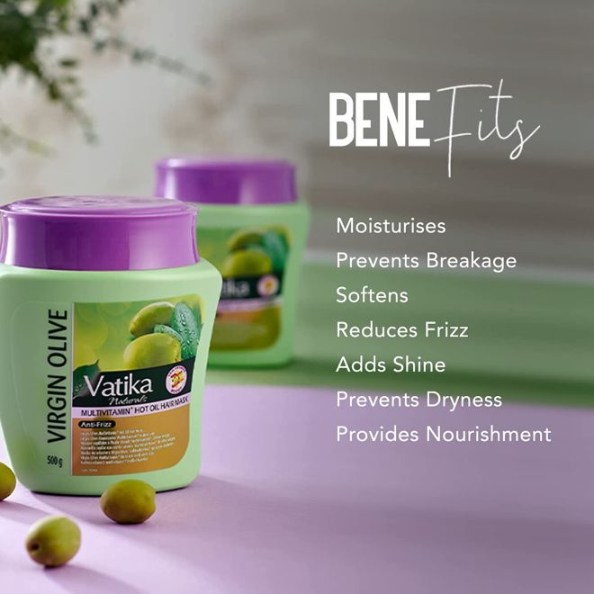 Vatika Virgin Olive Multiivitamin Hair Mask (Anti-Frizz) 500g