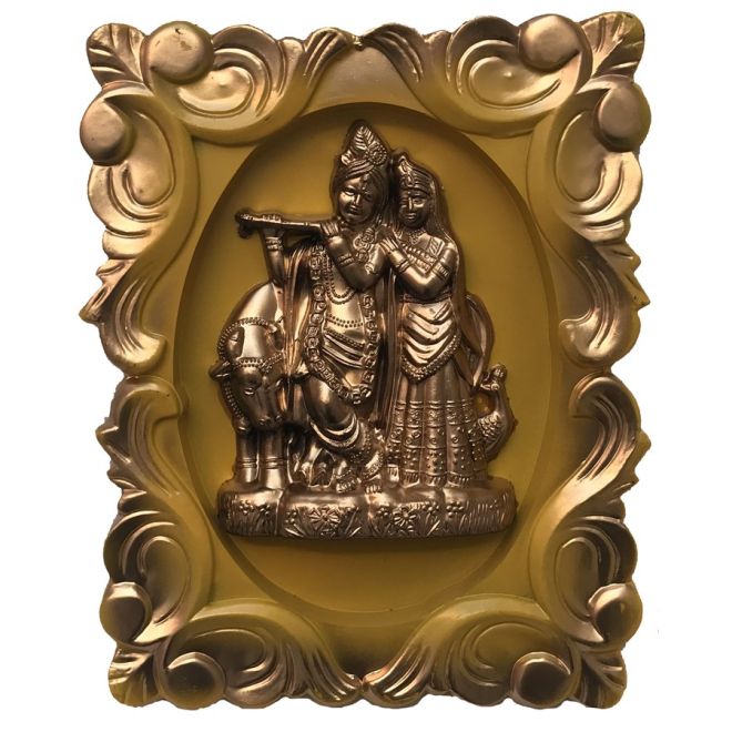 Radha Krishna hanging picture (26x21x3cm)
