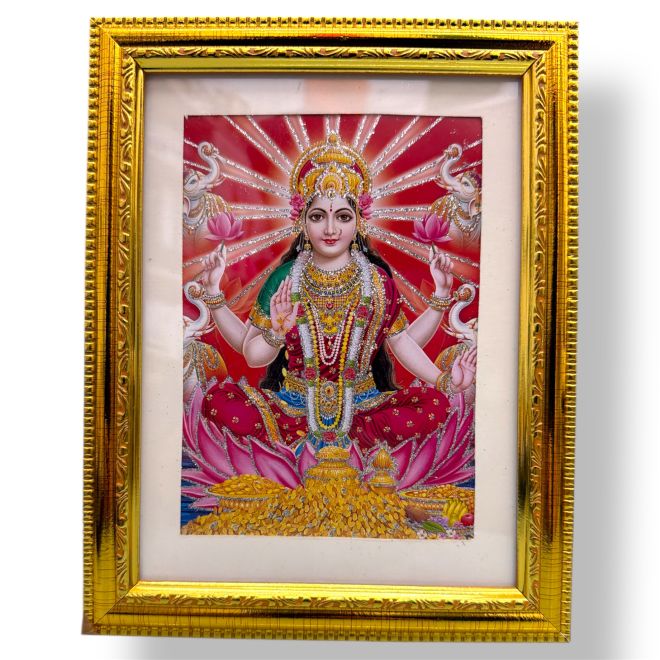 Laxmi Ji Photo Frame for Puja (25x20 cm)