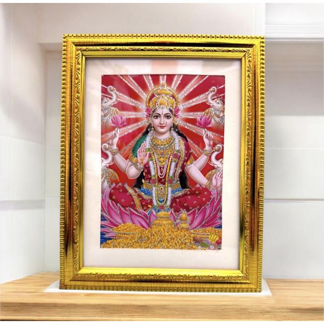 Laxmi Ji Photo Frame for Puja (25x20 cm)
