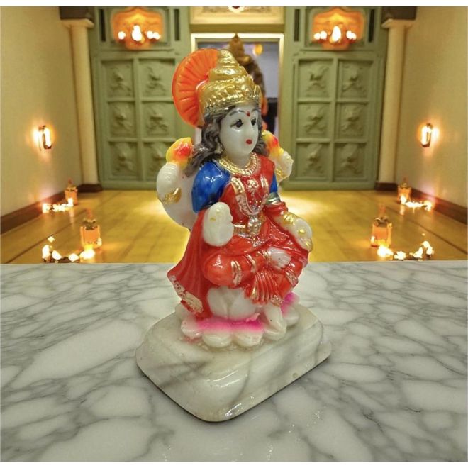 Lakshmi Idol, Murti (Göttin für Reichtum, Glück & Wohlstand) 10x6x5 cm