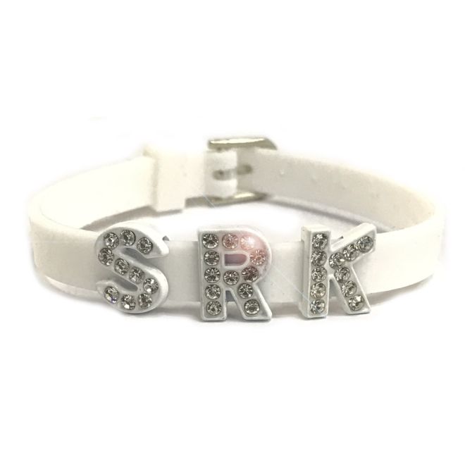 SRK Bracelet with sparkling rhinestones (White)