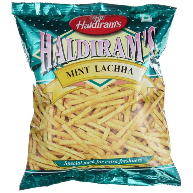 Haldiram Mint Lachha (crunchy & mint Flavour Potato Sticks) 200g