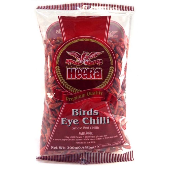 Heera Birds Eye Chilli (Kurze, Getrocknete Rote Chilischoten)