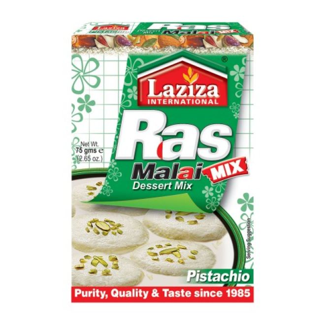Laziza Ras Malai Mix - Pistachio (Pistazien-Mischung für ein Dessert aus Milchbällchen) 75g