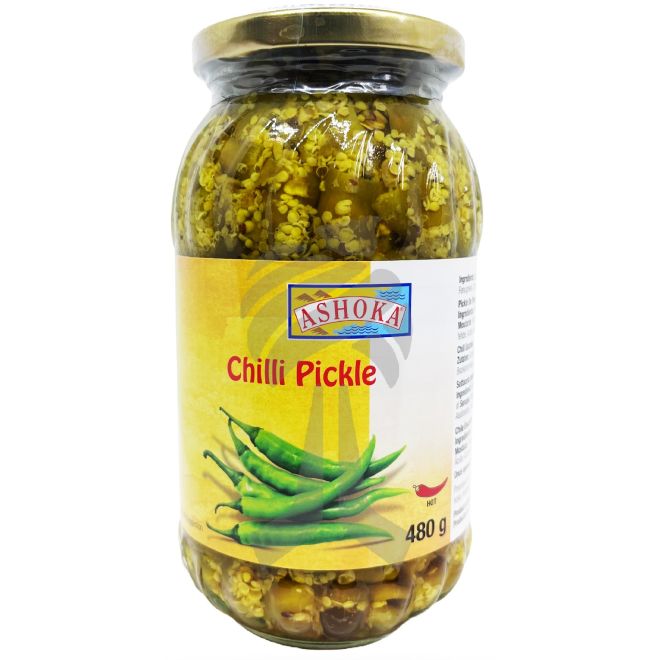Ashoka Green Chilli Pickle (Beilage aus Chili) 500g