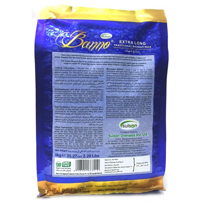 Banno Extra Langkörniger Duftender Basmati Reis