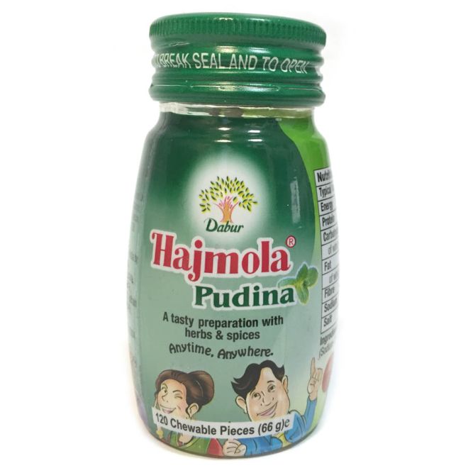 Dabur Hajmola Tablets - PUDINA (Mint-Flavour) 120 Pieces