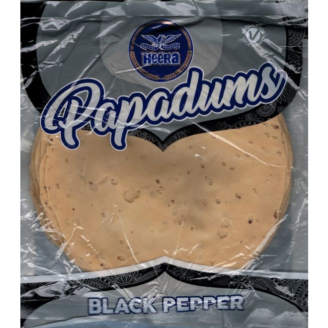 Heera Black Pepper Papadums (200 g)