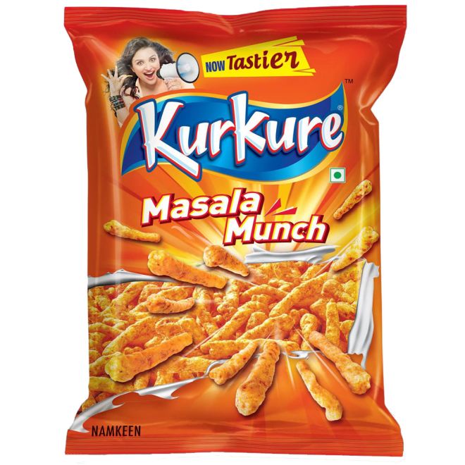 Kurkure Masala Munch (Snack aus Reis- und Maismehl, Masalageschmack) 75g