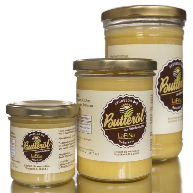 LaFiNa 100% Ayurvedisches Bio-Butteröl (Ghee) ein altbewährtes Lebenselixier
