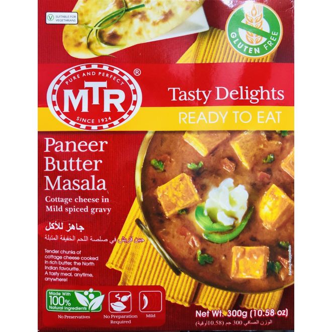 MTR Paneer Butter Masala (Hüttenkäse in Milder gewürzter Soße) 300g