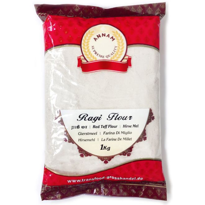 Annam Ragi Flour, Kurakkan (Hirsemehl, Teffmehl) 1kg