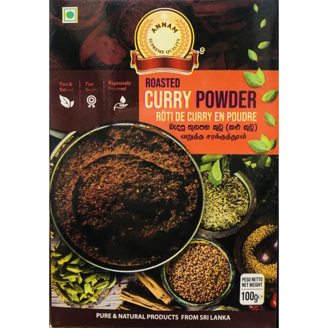 Annam Roasted Curry Powder, Kalu Kudu (geröstetes Currypulver) 100g