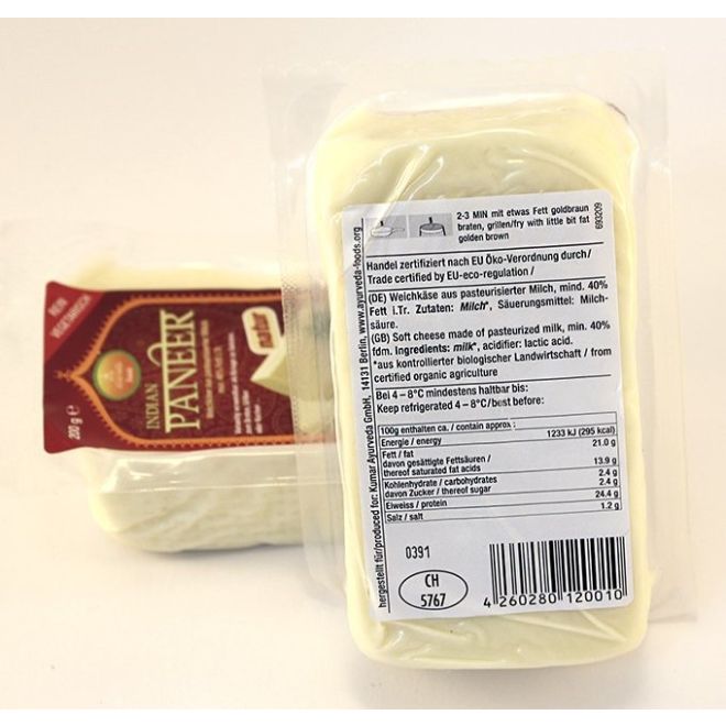 Bio Ayurveda Indian Paneer, पनीर (Indische Rahmkäse) 200g