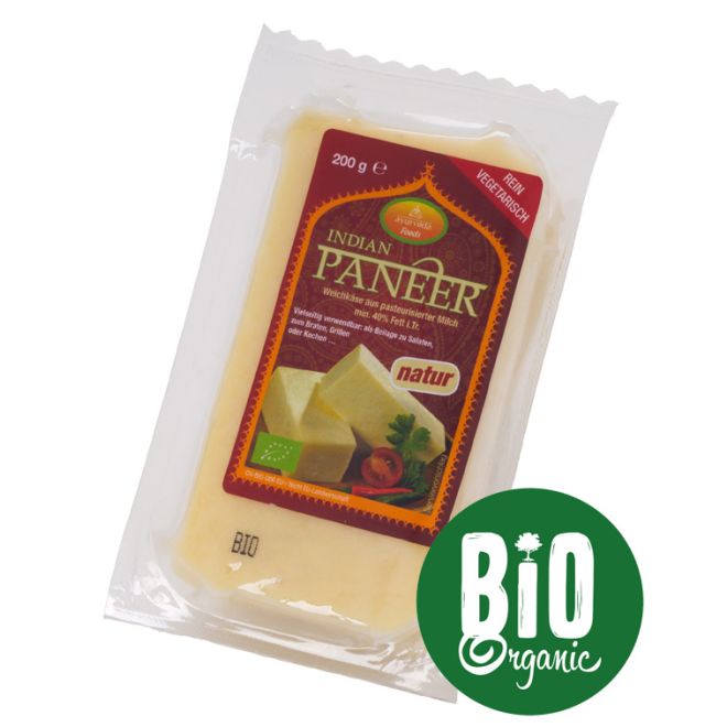 Bio Ayurveda Indian Paneer, पनीर (Indische Rahmkäse) 200g