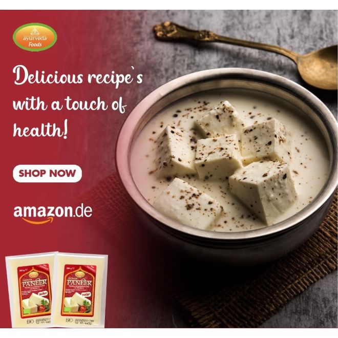 Bio Ayurveda Indian Paneer, पनीर (Indische Rahmkäse) 200g