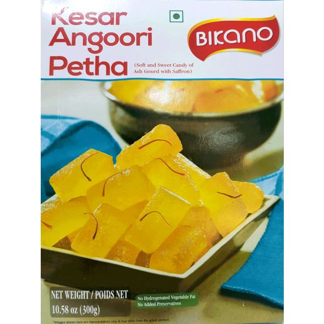 Bikano Kesar Angoori Petha (Soft and Sweet Candy of Ash Gourd with Saffron) 300g