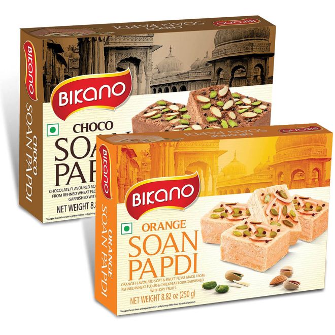 Bikano Delight Soan Papdi (Schoko & Orange) 500g