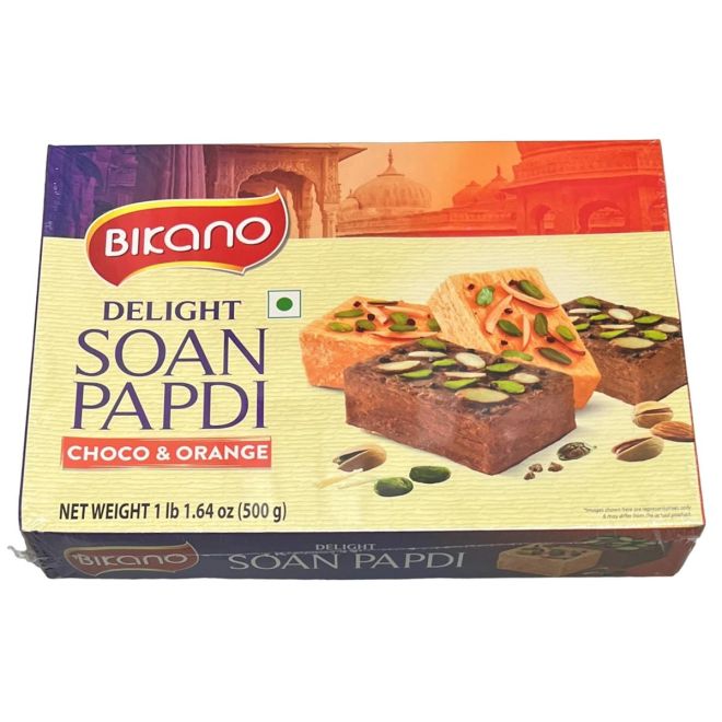 Bikano Delight Soan Papdi (Schoko & Orange) 500g