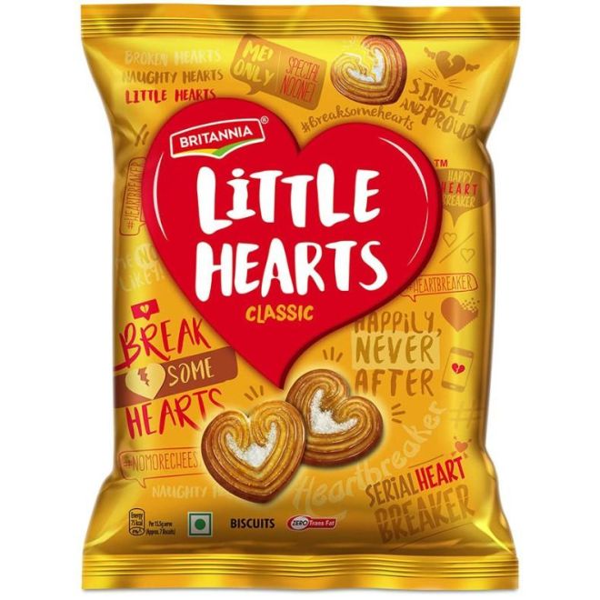 Britannia Little Hearts (Crunchy Heart Shape Biscuits) 75g