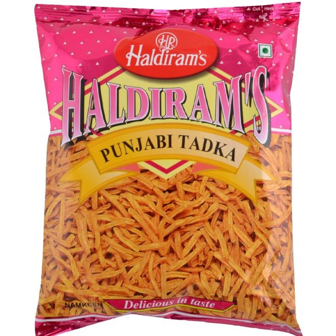 Haldiram Punjabi Tadka (Snacknudeln aus Kartoffel-, Bohnen- und Erbsenmehl) 200g