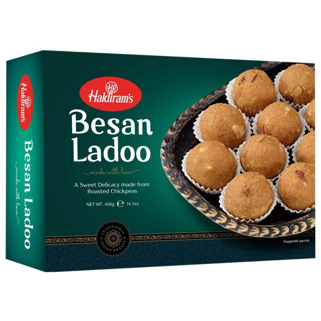 Haldiram Besan Ladoos in Pure Desi Ghee (original & fresh sweet) 400g