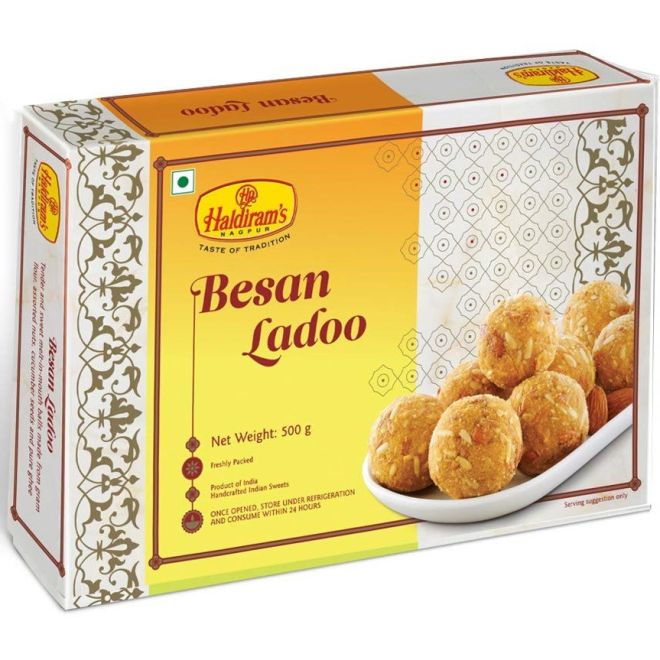 Haldiram Besan Ladoos in Pure Desi Ghee (original & fresh sweet) 400g