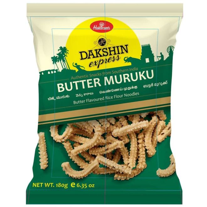 Haldiram Dakshin - Butter Muruku (Nudeln aus Reismehl mit Buttergeschmack) 180g