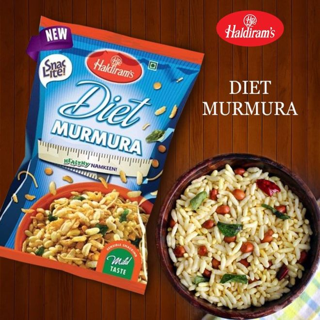 Haldiram Lite Murmura (Süße, knusprige Mischung aus Puffreis & Reisflocken.) 180g