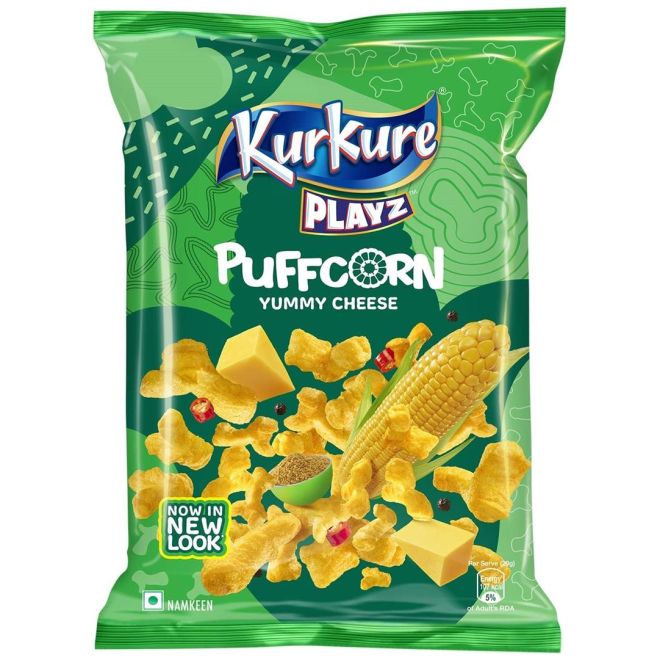 Kurkure Puffcorn - Yummy Cheese (Snack aus Reis- und Maismehl) 100g