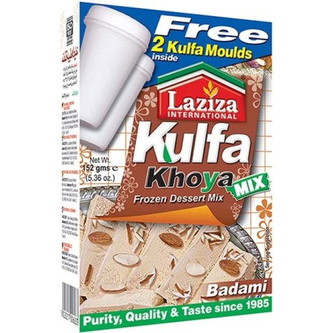 Laziza Kulfa Khoya Badami Mix - Almonds (Mandeln) mit 2x Kulfa Maker - 152g