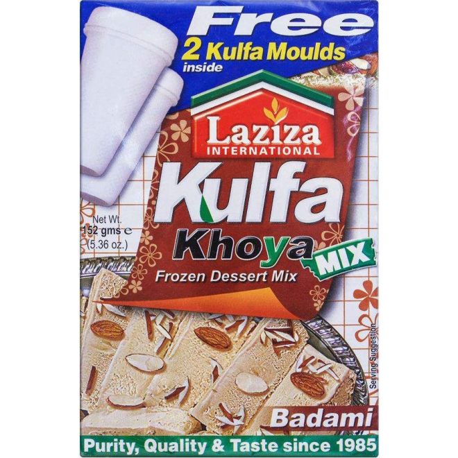 Laziza Kulfa Khoya Badami Mix - Almonds (Mandeln) mit 2x Kulfa Maker - 152g