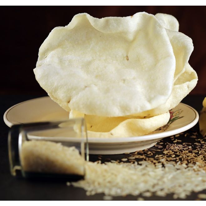 Maniarr Khichiya, Rice Crackers - Cumin (gerösteter Snack) 200g
