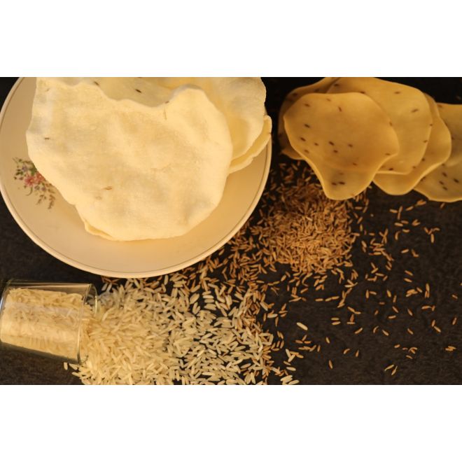 Maniarr Khichiya, Rice Crackers - Cumin (gerösteter Snack) 200g