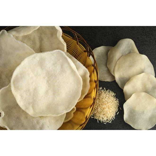 Maniarr Khichiya, Rice Crackers - Plain (gerösteter Snack) 200g