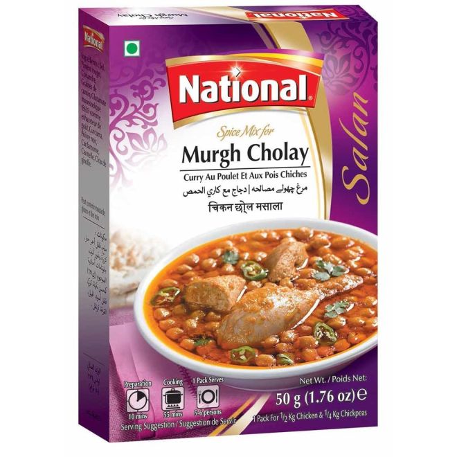 National Murgh Cholay (Rezeptmischung für Hähnchen in Kichererbsencurry) 43g